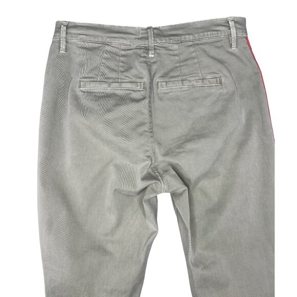 Frame Womens Olive Green Pants With Red & White Side Stripe Size 27 - Picture 11 of 15